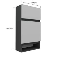 Bucatarie FOLLOW corp superior G 60-108 O FRONT PAL  0164 / decor Gri
